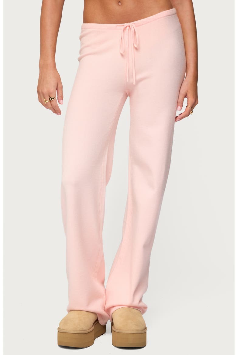 Montanna Knit Drawstring Pants, Main, color, LIGHT-PINK