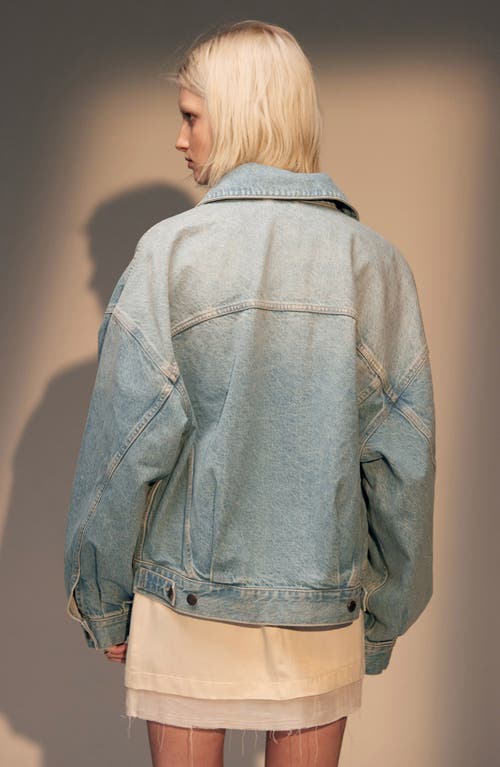 TOPSHOP TOPSHOP OVERSIZE BALLOON SLEEVE DENIM JACKET 