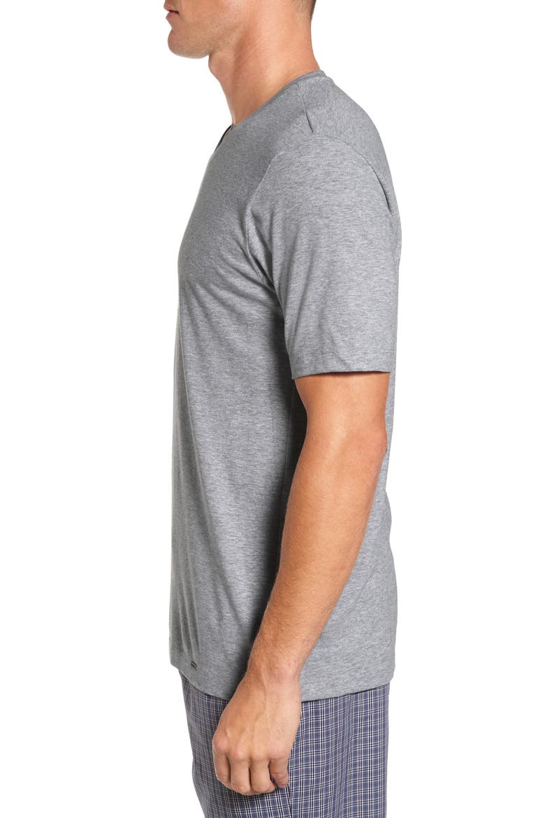 Living V-Neck T-Shirt, Alternate, color, GREY MELANGE