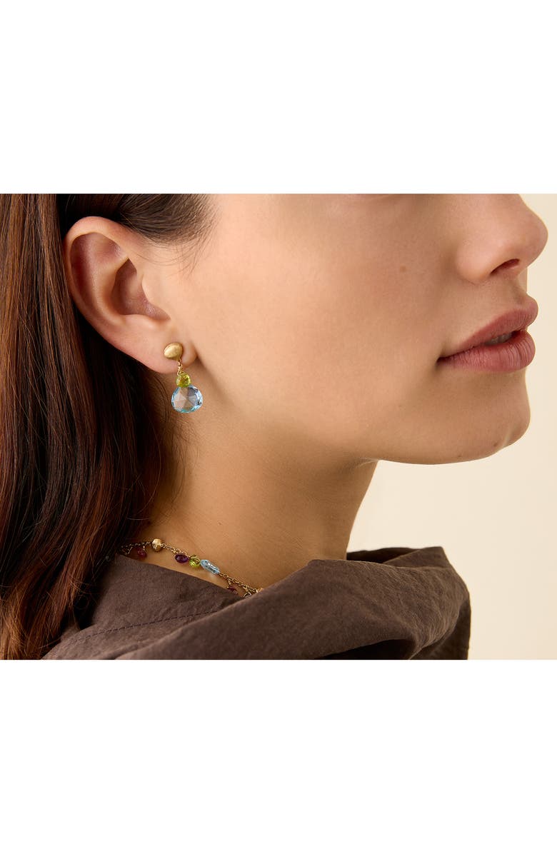 Marco Bicego Paradise 18K Yellow Gold Semiprecious Stones Earrings, Alternate, color, 18K Yellow Gold
