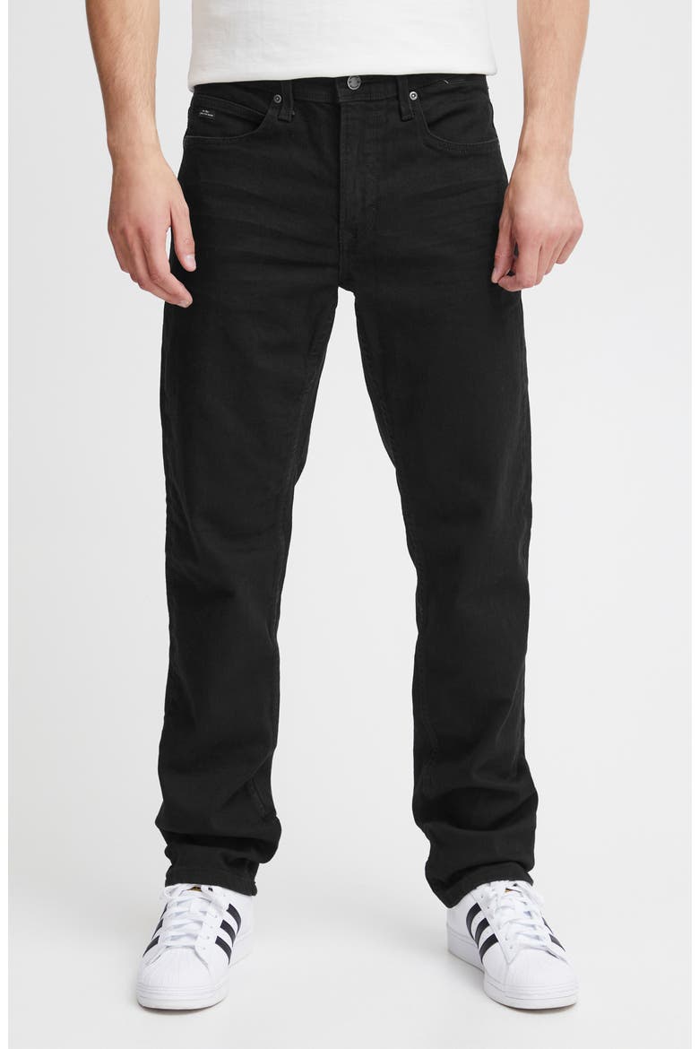 Regular Fit Straight Leg Jeans, Main, color, BLACK
