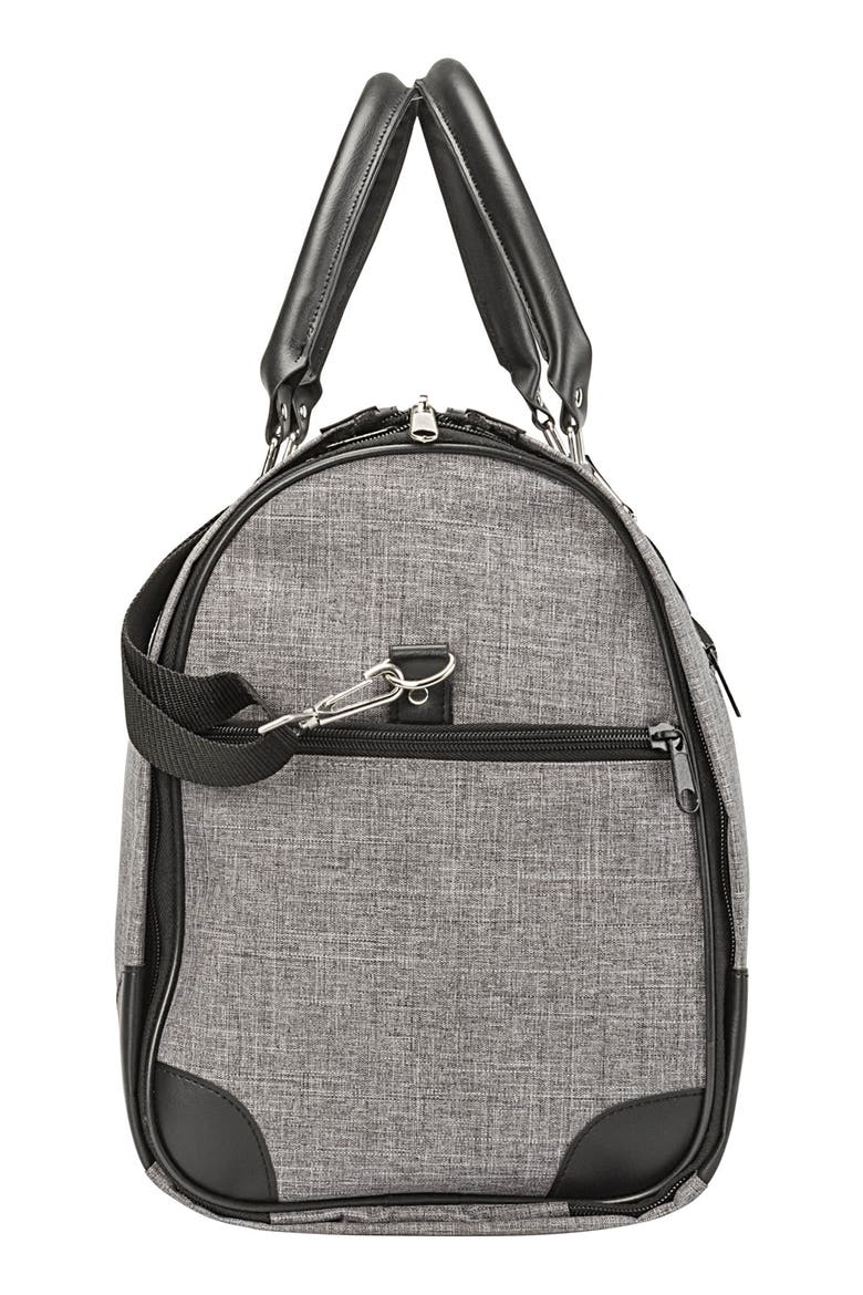Cathys Concepts Monogram Duffle/Garment Bag, Alternate, color, GREY