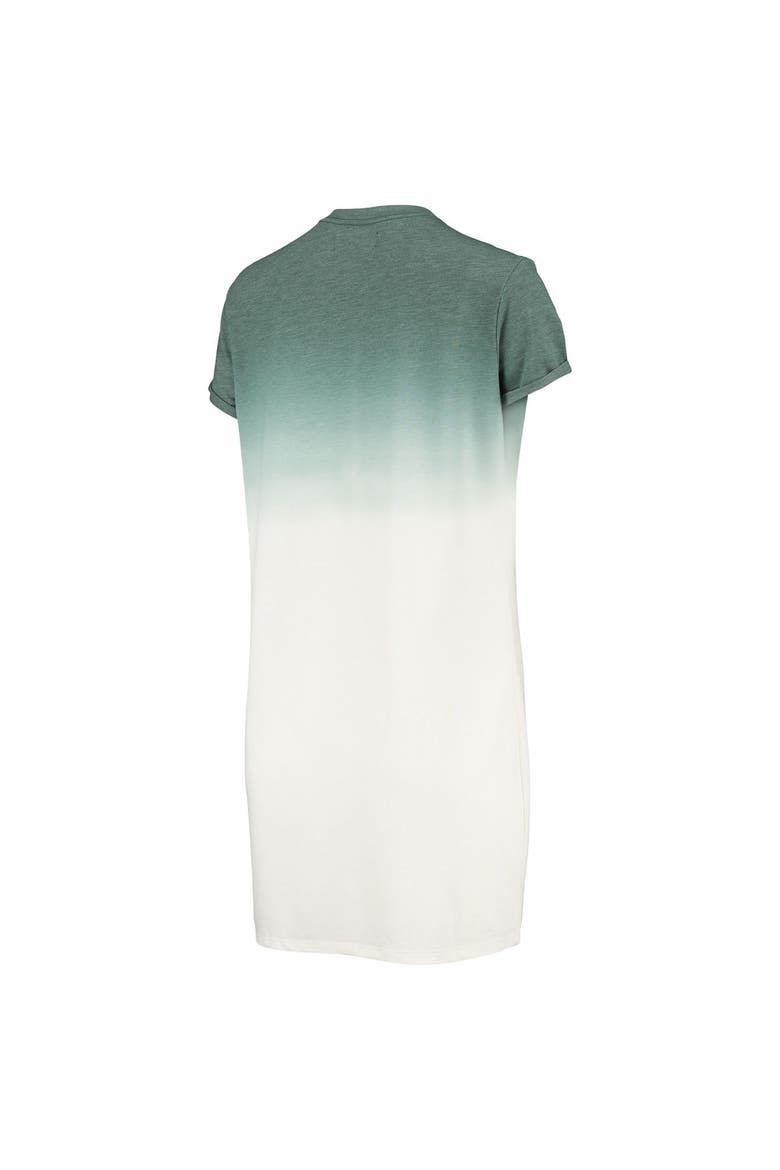 Women's Junk Food Heathered Green/White Green Bay Packers Ombre Tri-Blend T-Shirt Dress, Alternate, color, Heather Green