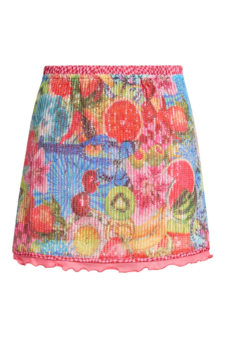 Sequin Miniskirt, Alternate, color, CHERRY SPRITZ