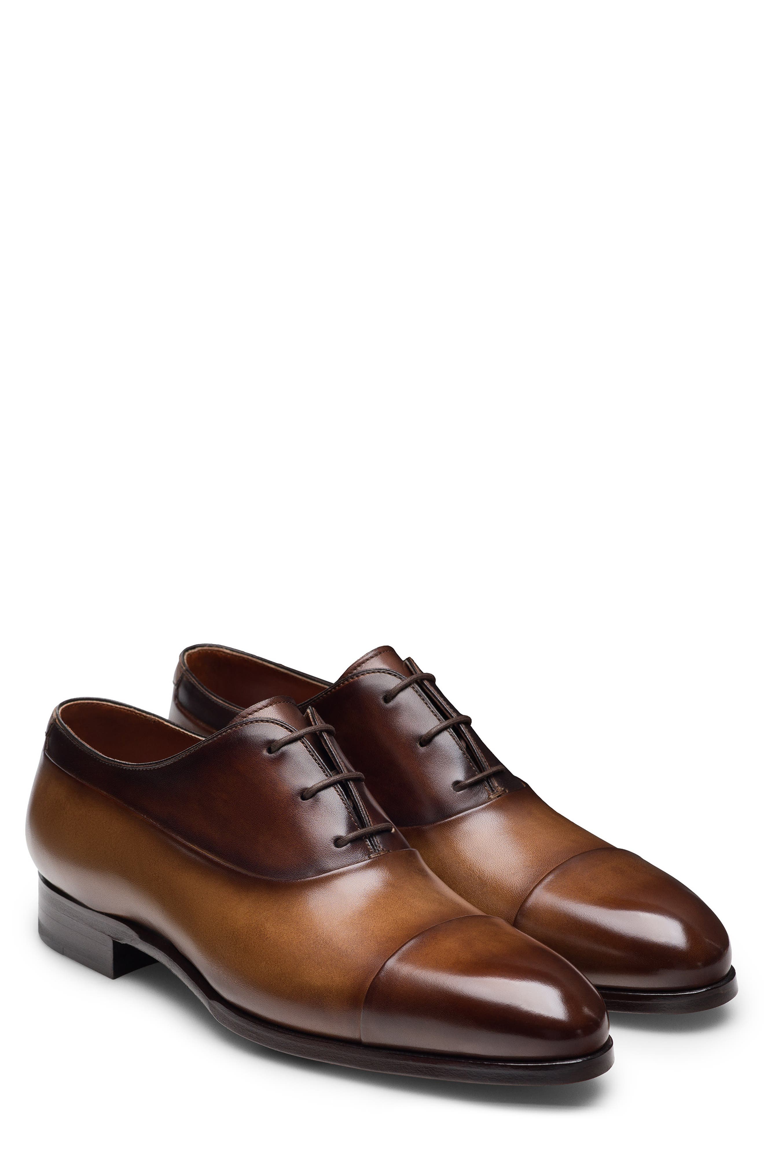 Magnanni Duke Plain Toe Oxford, Main, color, Tabaco