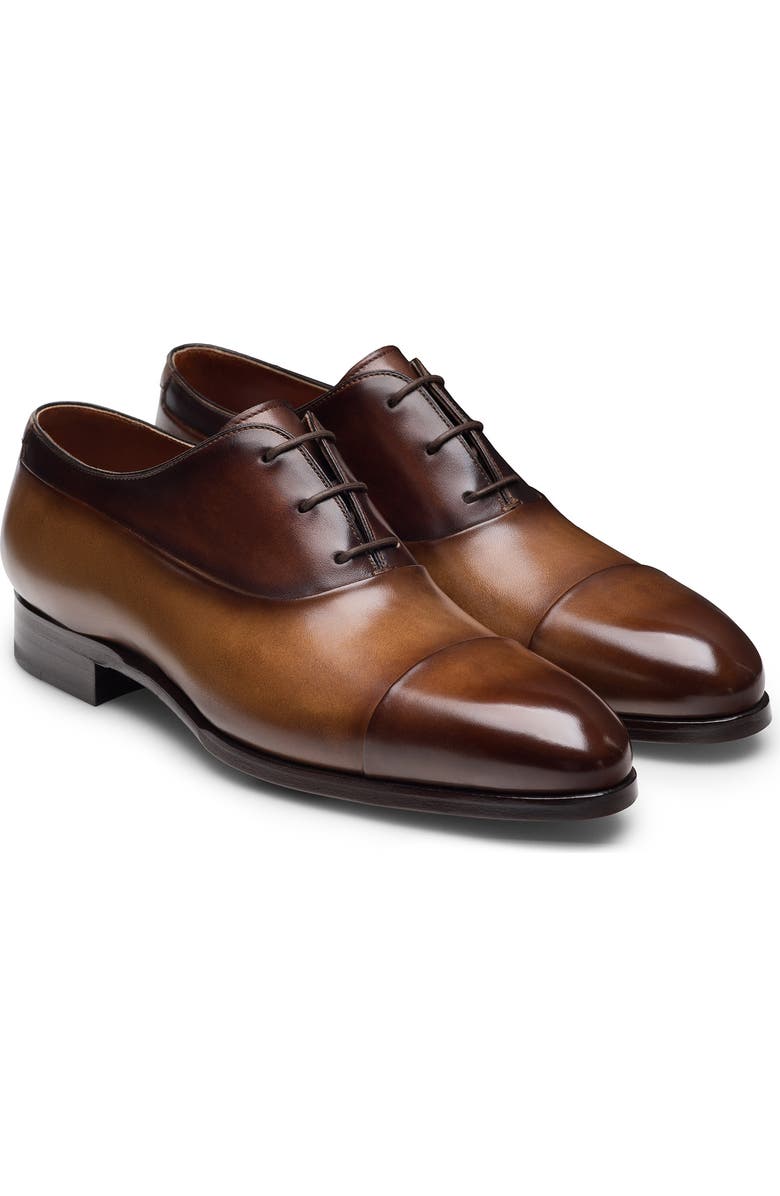 Magnanni Duke Plain Toe Oxford, Main, color, Tabaco