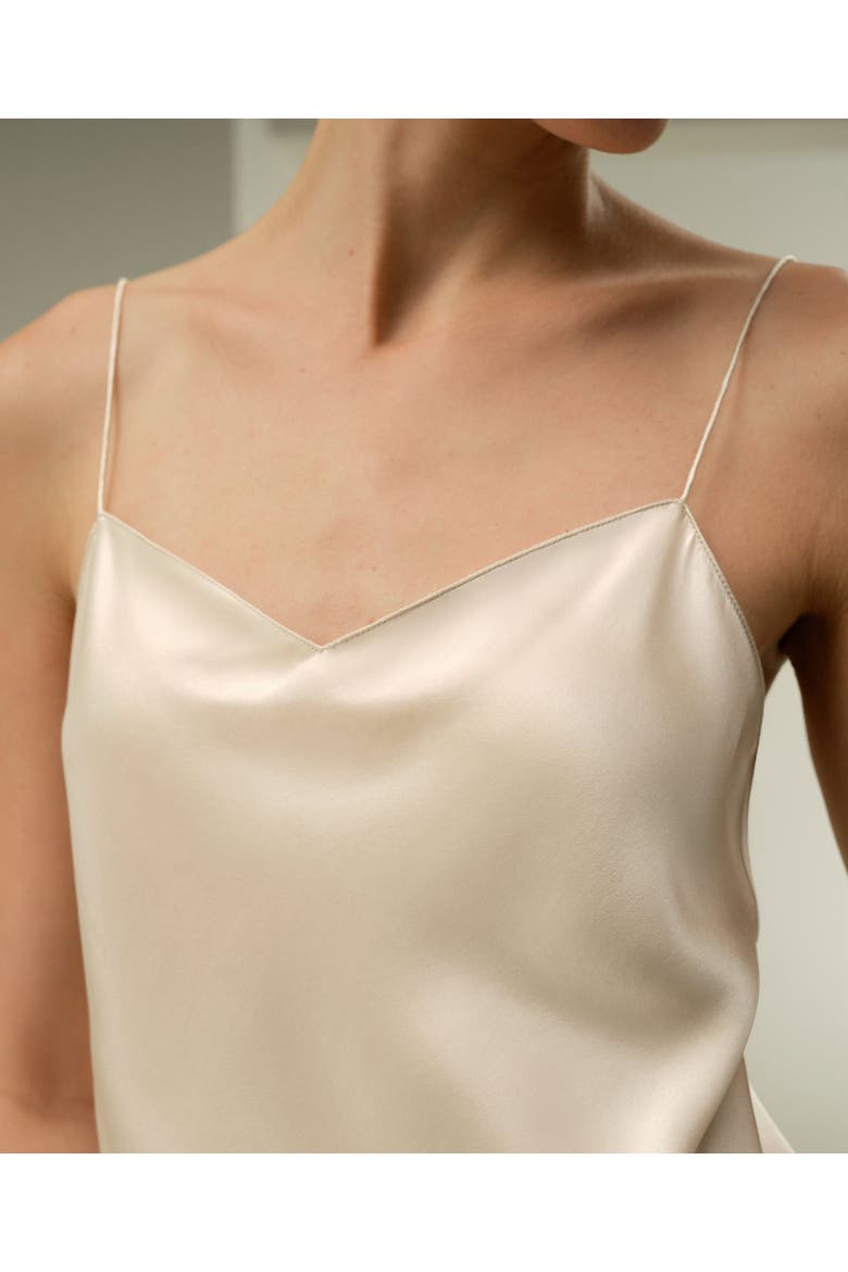 Women's Chic Minimal Silk Cami, Alternate, color, Gravel Gold