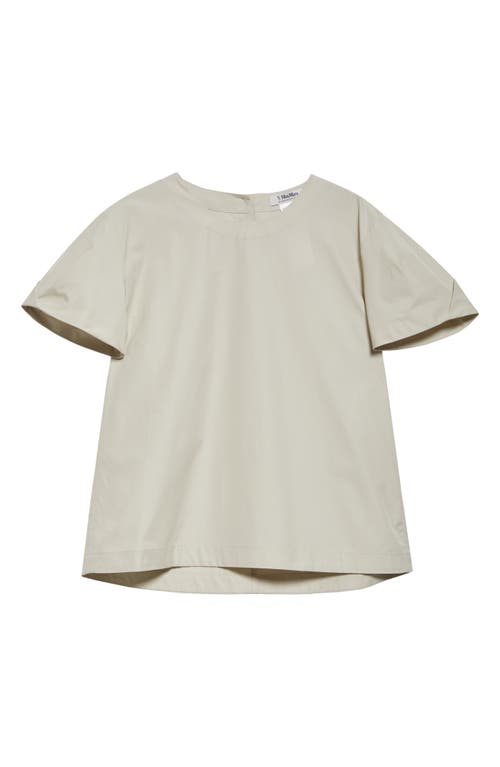 Max Mara Dahlia Cotton Sateen Top In Sand