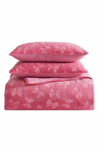 Betsey Johnson Flirty Bow Embossed Comforter & Sham Set
