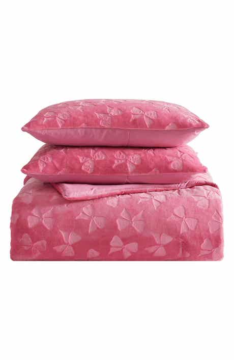 Betsey Johnson Flirty Bow Embossed Comforter & Sham Set