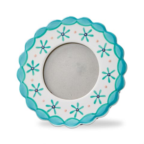 Eclectic Fun Blue Multi Photo Frame 6x6 in Earthenware Glass