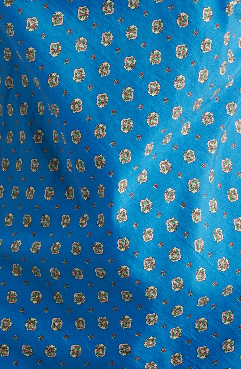 DÔEN Maltina Print Sleeveless Cotton & Silk Minidress, Alternate, color, Santorini Blue Cadiz Foulard