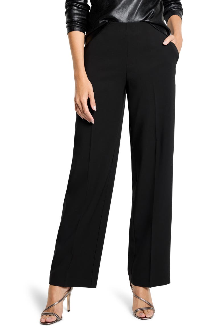 Lenox High Waist Wide Leg Stretch Pants, Main, color, BLACK ONYX