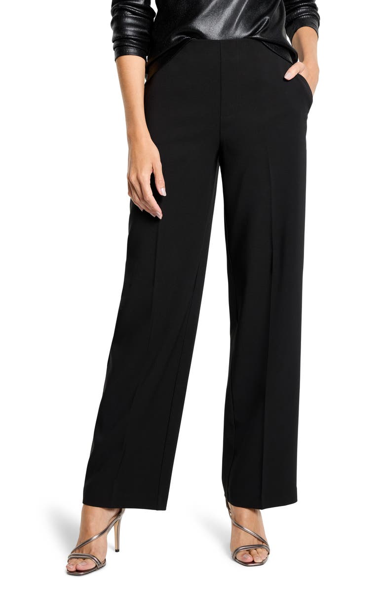 NIC+ZOE Lenox Wide Leg Stretch Pants, Main, color, Black Onyx