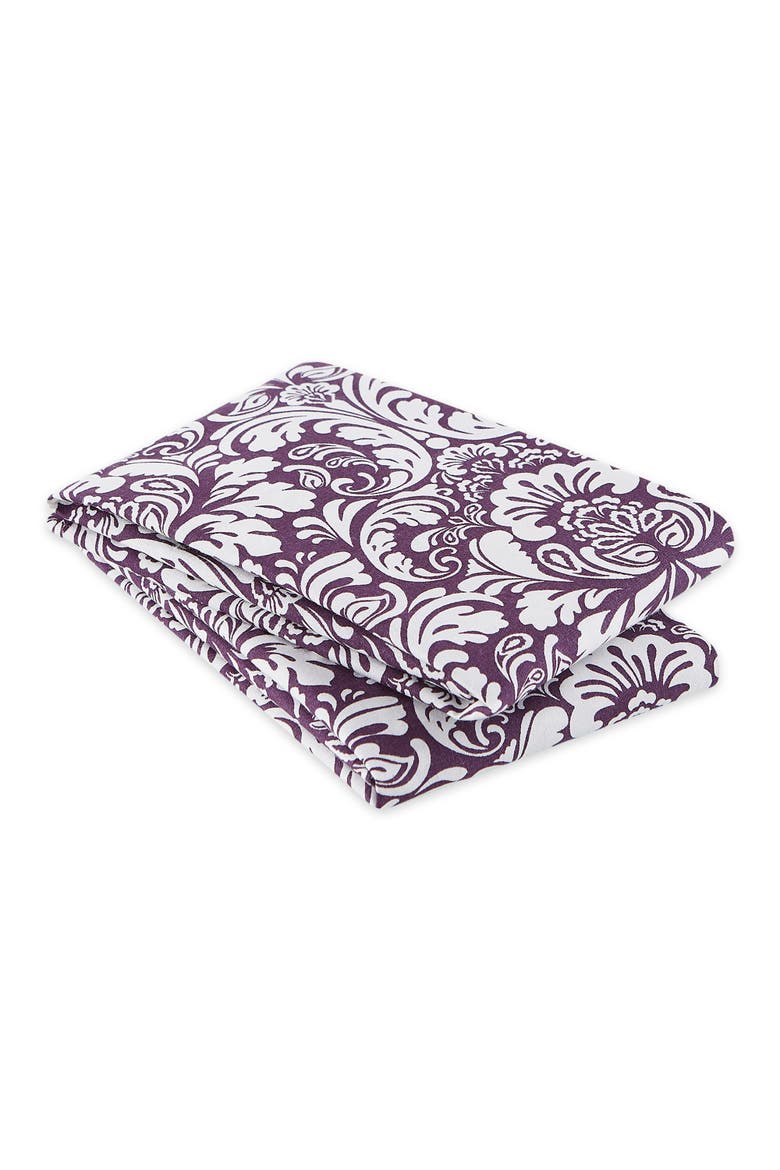Eggplant Damask Dishtowel Set/2, Alternate, color, Eggplant