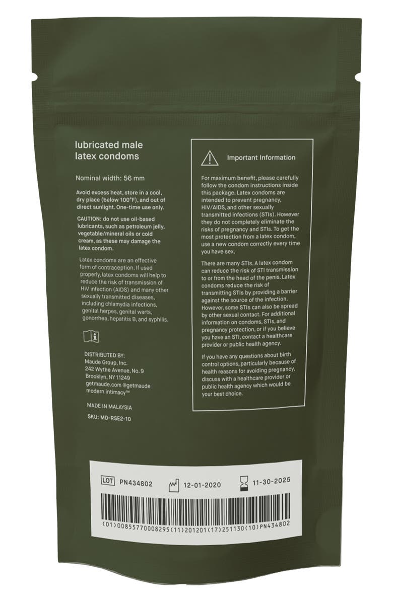 maude Rise Plus Ultrathin Lubricated Latex Condoms, Alternate, color,