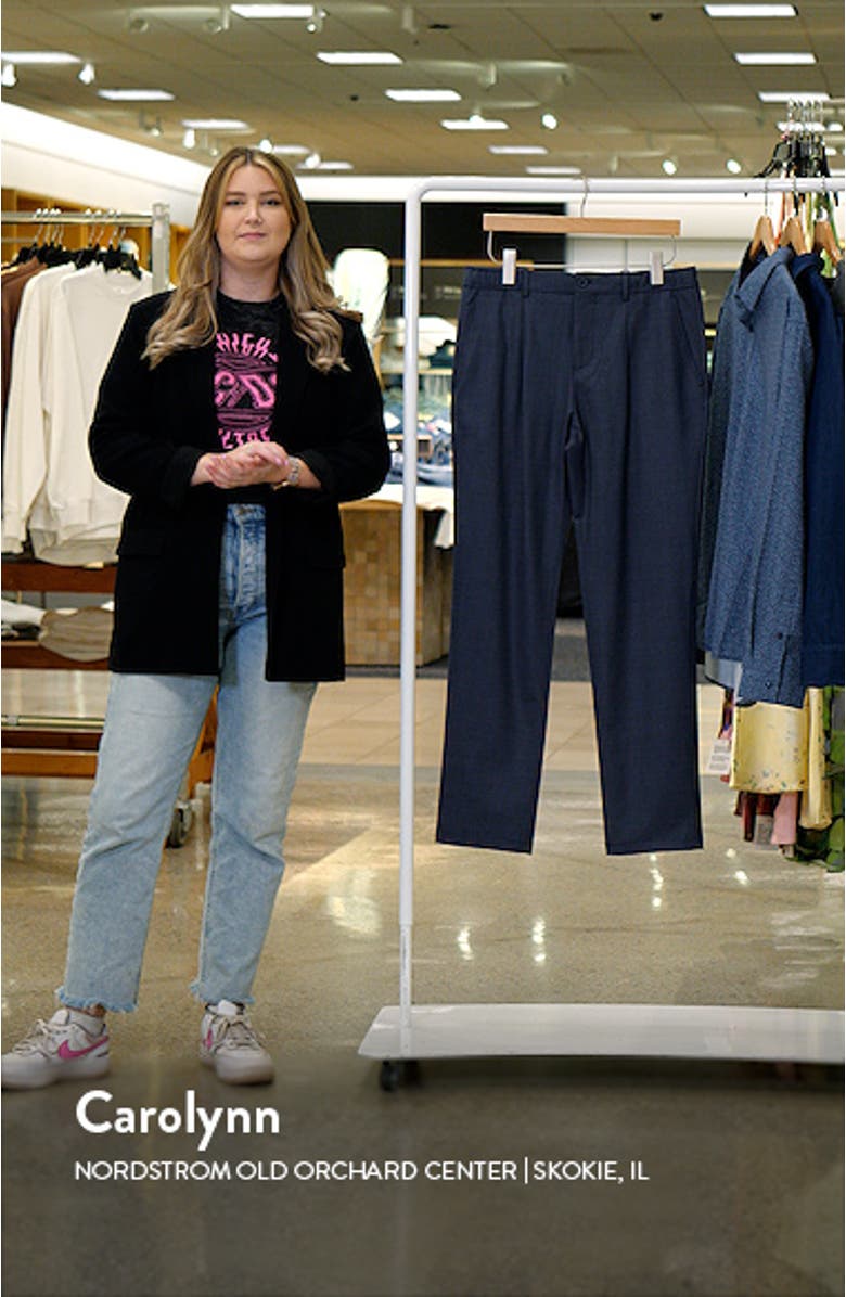 Pleated Wool Blend Travel Pants, sales video thumbnail