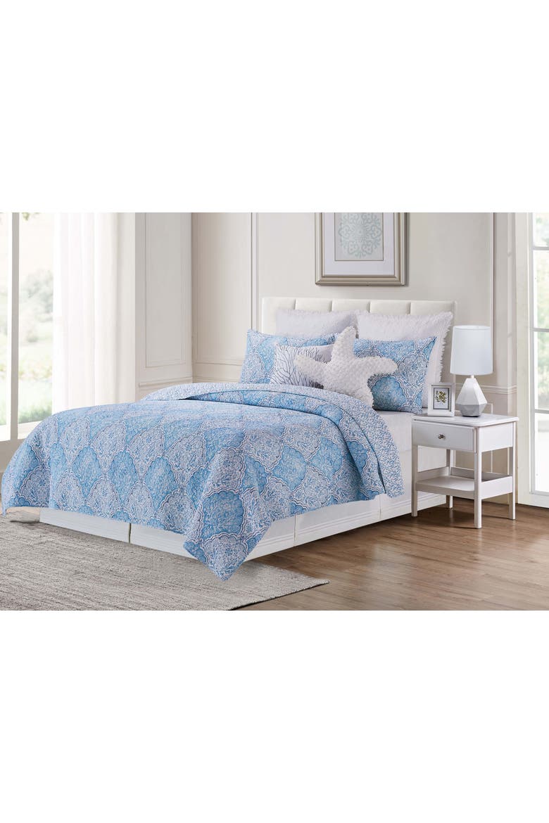 Chinoiserie Coast Bedding Collection, Main, color, Blue