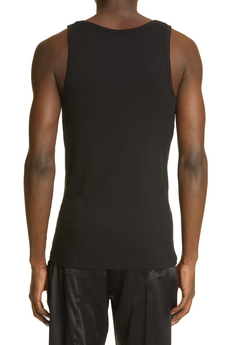 Ribbed Muscle Tank, Alternate, color, BLACK