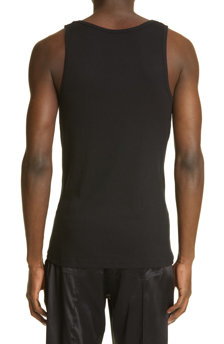 TOM FORD Ribbed Muscle Tank, Alternate, color, Black