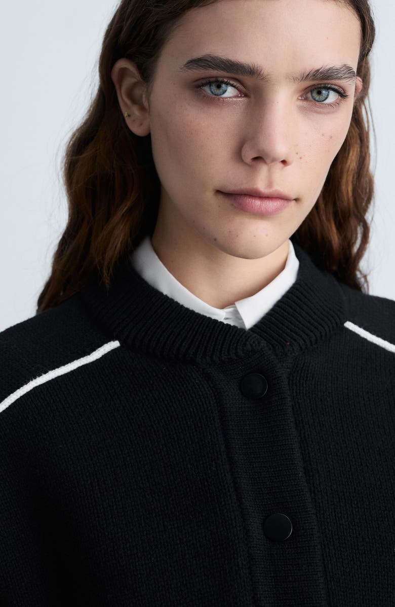 MANGO Cotton Blend Knit Bomber Jacket, Alternate, color, 