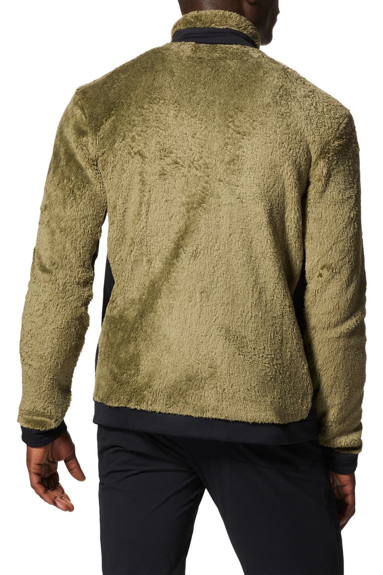 Polartec® High Loft Fleece Jacket, Alternate, color, COMBAT GREEN/ BLACK