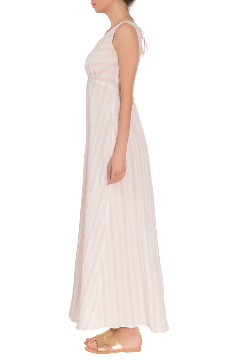 Everyday Ritual Amelia Stripe Cotton Nightgown, Alternate, color, Stawberry Stripe