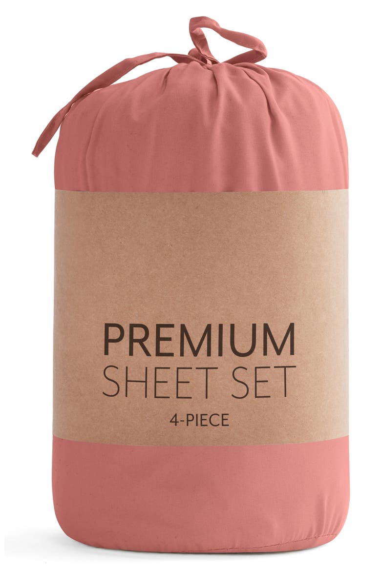 Solid Sheet 4-Piece Set, Alternate, color, CLAY