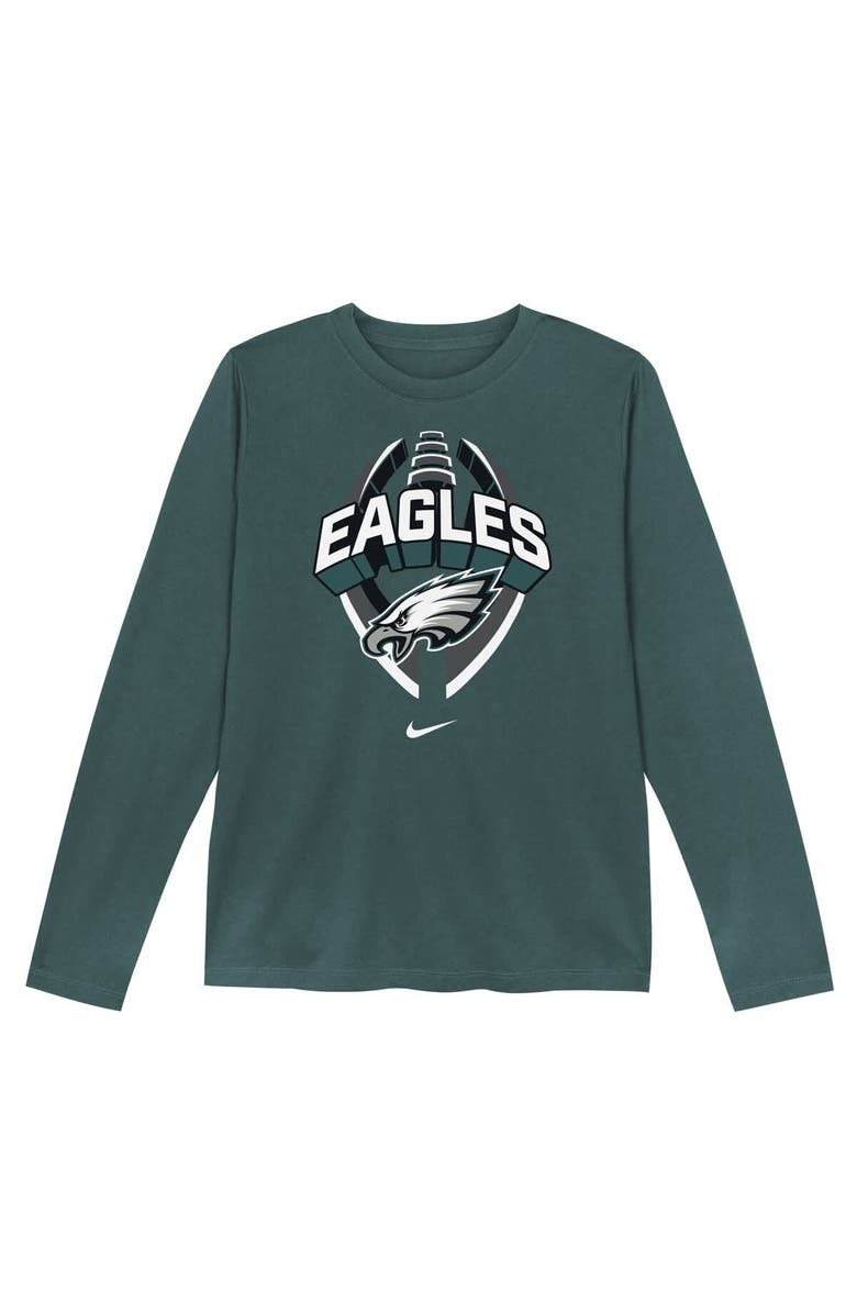 Nike Toddler Nike Midnight Green Philadelphia Eagles Primetime Legend Icon Long Sleeve Performance T-Shirt, Alternate, color, Green