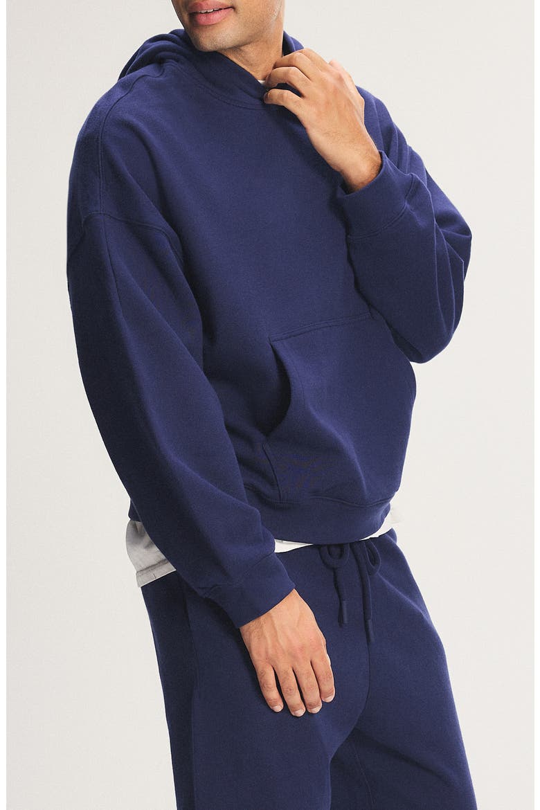Fleece Hoodie, Alternate, color, DARK AND STORMY BLUE