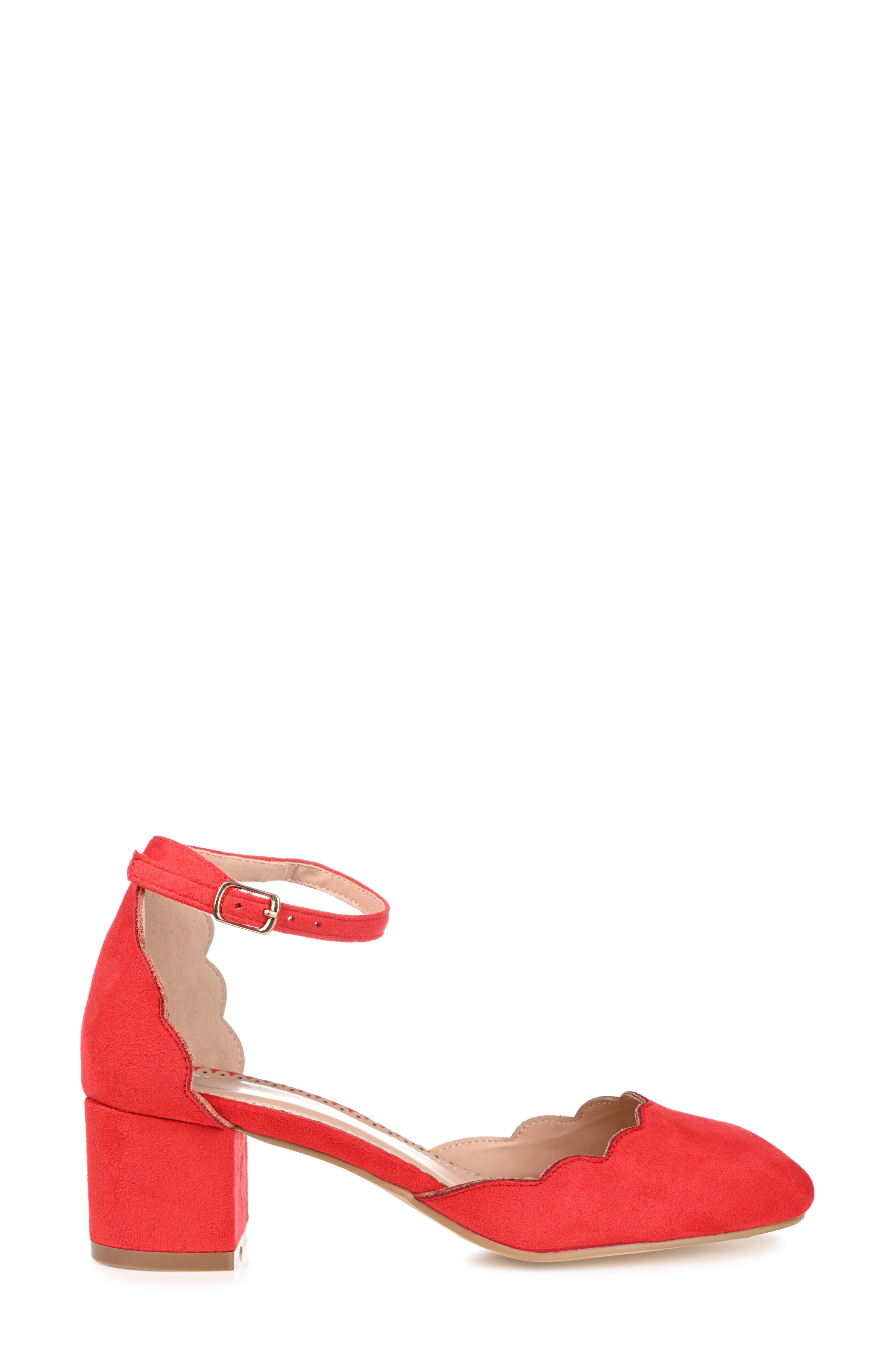 Journee Collection Edna Pump - Wide Width, Alternate, color, Red