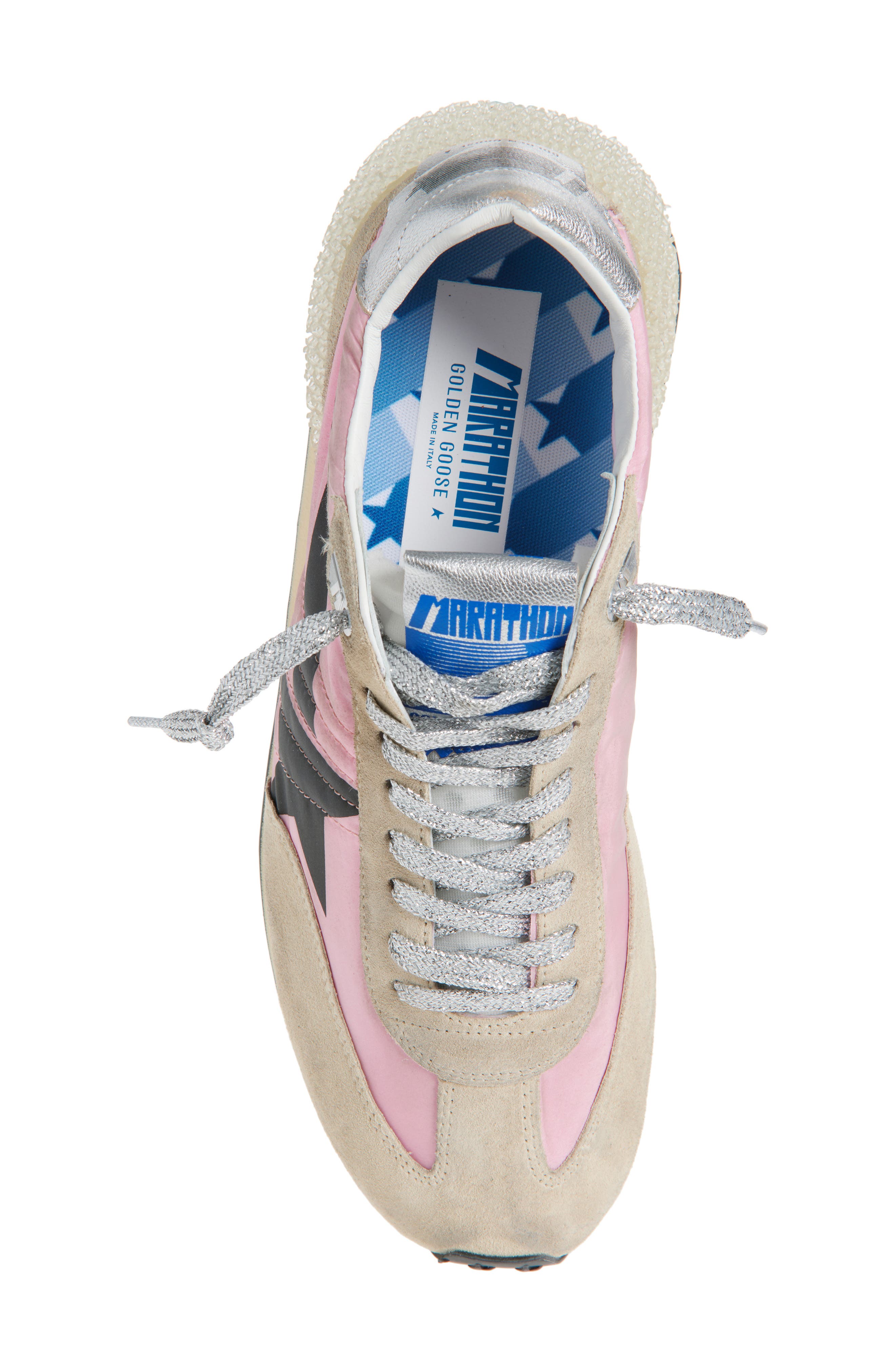 Golden Goose Marathon Sneaker, Alternate, color, Pink/ Gold/ Silver