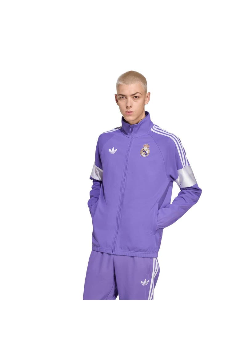 Men's adidas Purple Real Madrid Lifestyler Full-Zip Track Jacket, Main, color, Purple