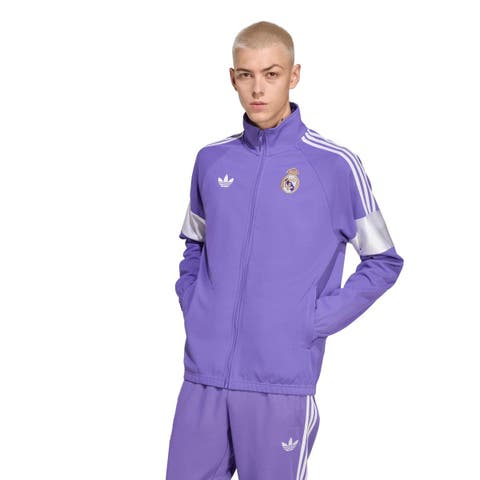 Men's adidas Purple Real Madrid Lifestyler Full-Zip Track Jacket