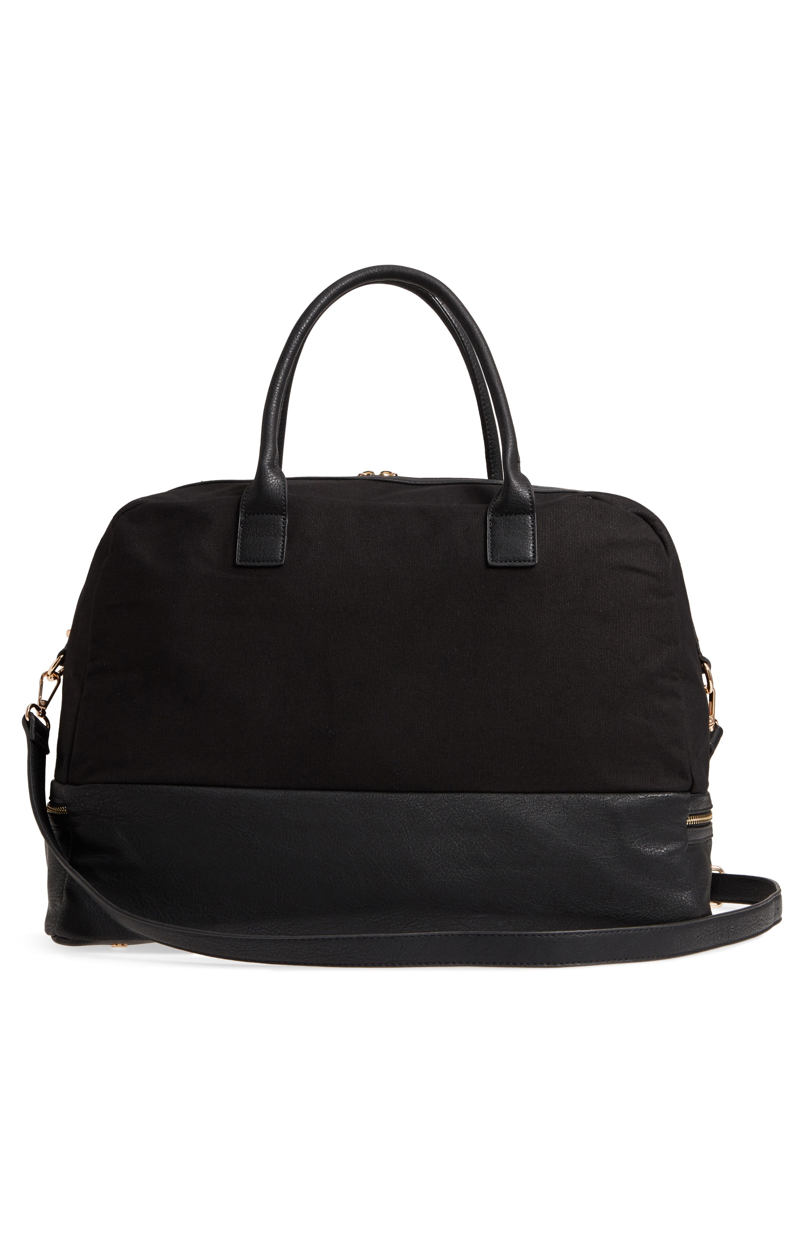 Sole Society Faux Leather Weekend Bag, Alternate, color, 