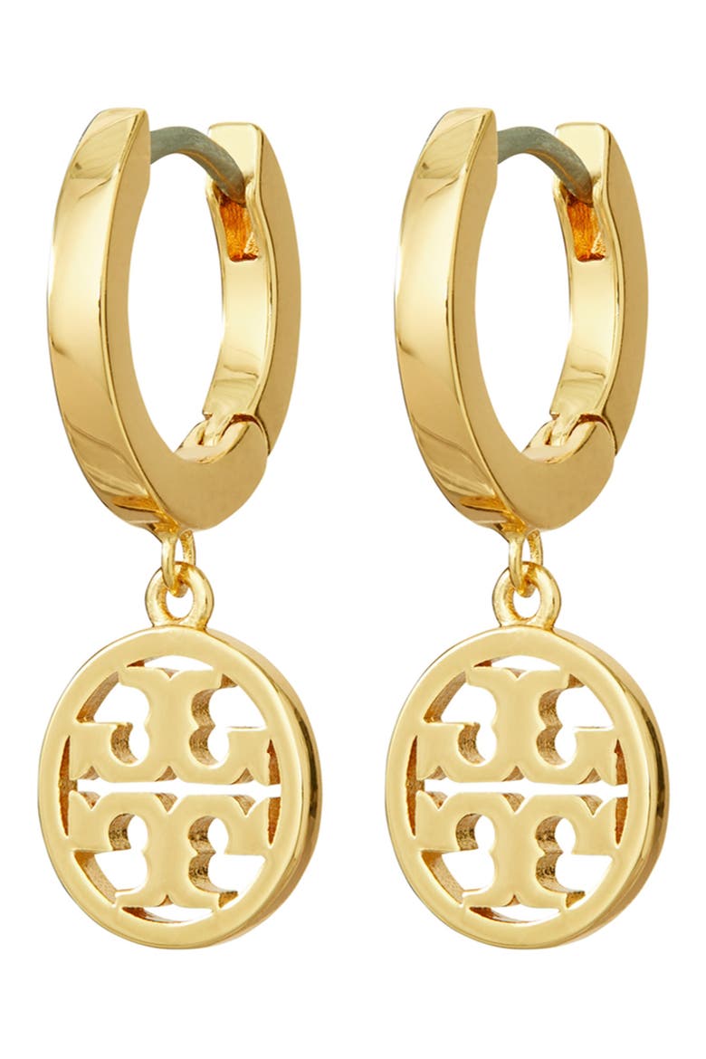 Icon Huggie Hoop Earrings, Alternate, color, TORY GOLD