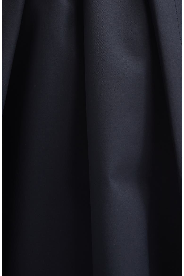 Discrete Virgin Wool Gabardine Trench Coat, Alternate, color, MIDNIGHT NOIR