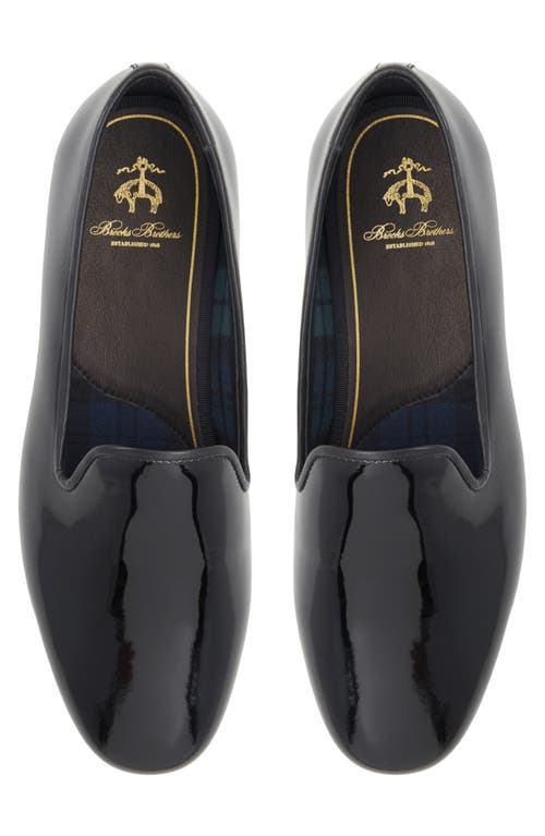Brooks Brothers Lenox Patent Leather Venetian Loafer In Other Black
