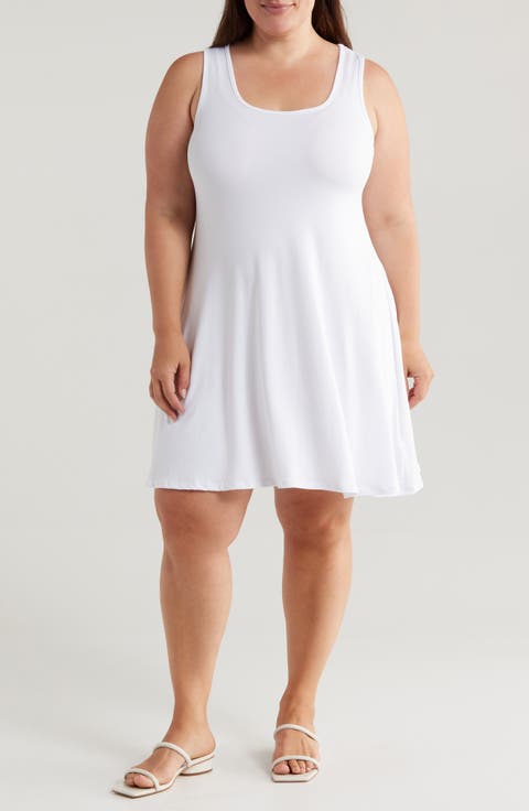 Stretch Fit & Flare Dress (Plus)