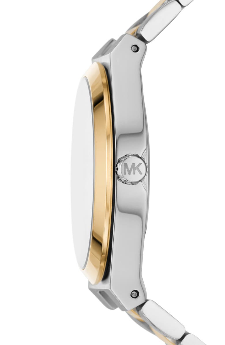 Michael Kors Lennox Two-Tone Bracelet Watch, 37mm, Alternate, color, Silver