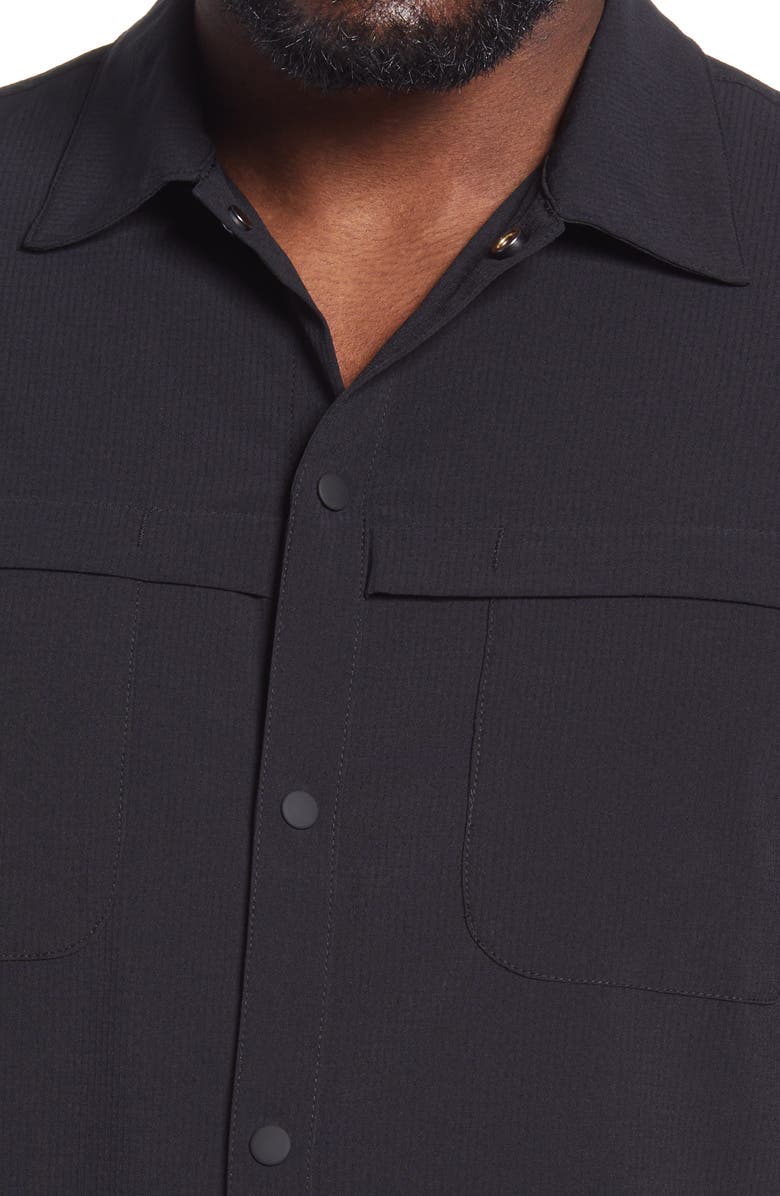 Zella Ripstop Snap Front Shirt, Alternate, color,