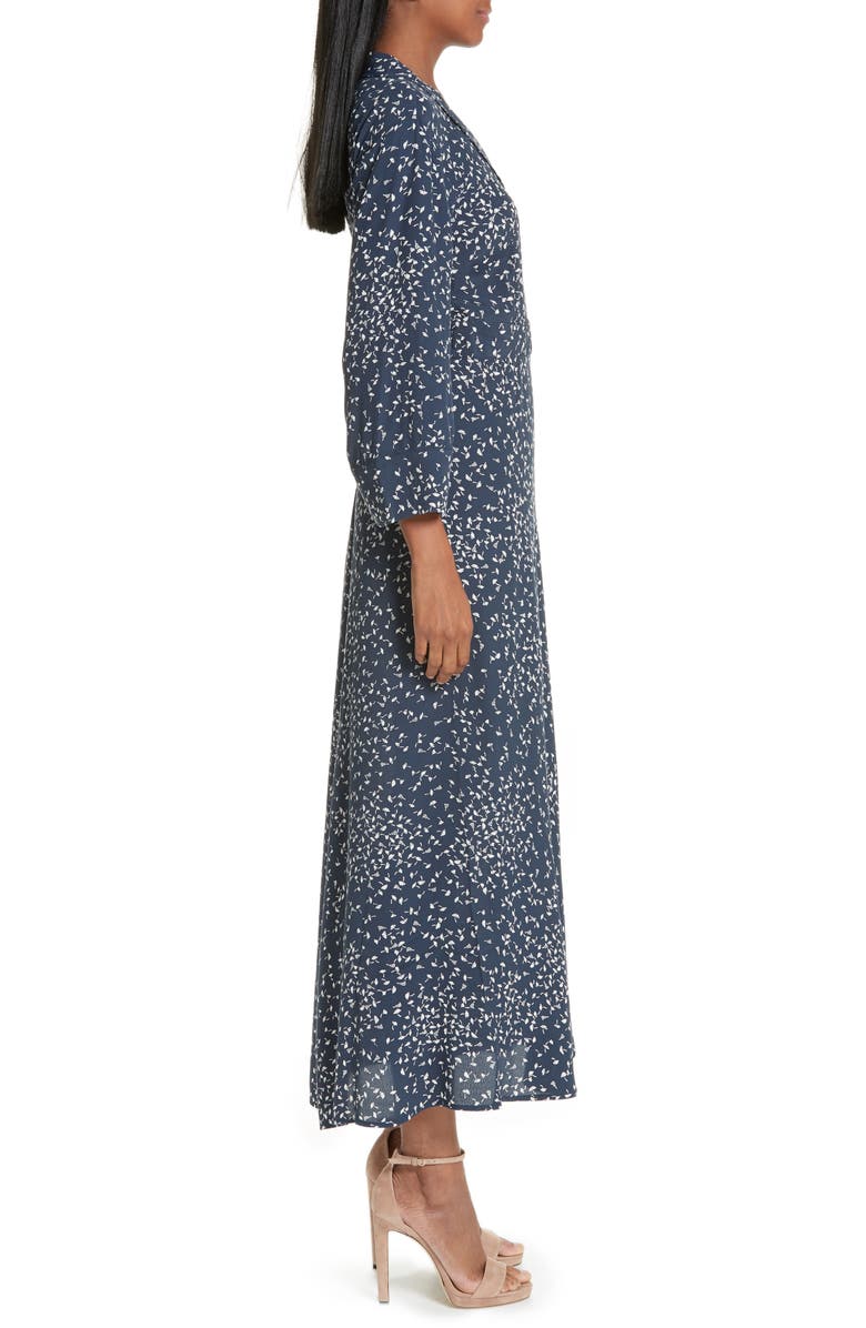 Ganni Barra Crepe Wrap Dress, Alternate, color,