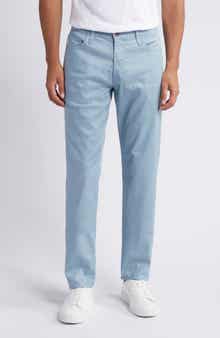 Everett Slim Straight Leg Stretch Cotton & Linen Pants