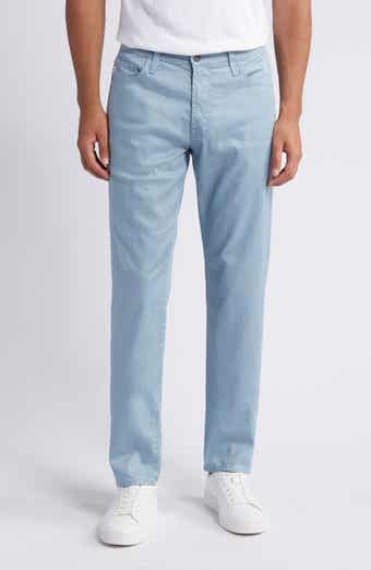 Everett Slim Straight Leg Stretch Cotton & Linen Pants