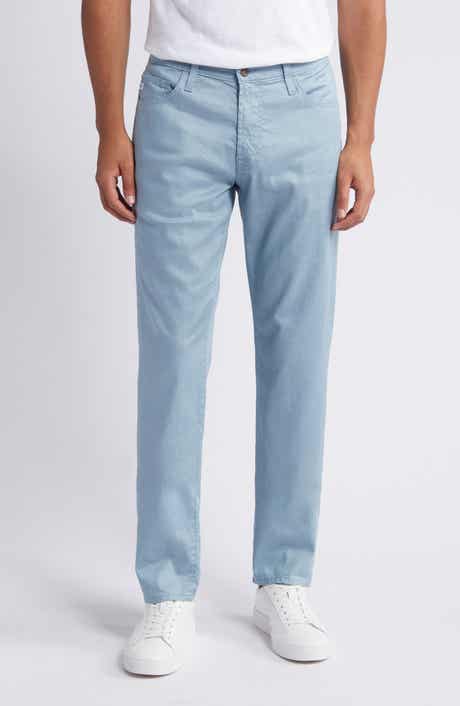 Everett Slim Straight Leg Stretch Cotton & Linen Pants