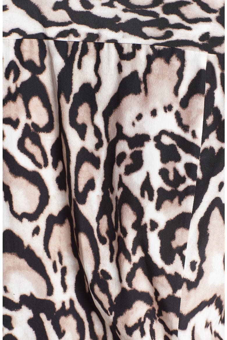 'Lorelei' Print Silk Shirt, Alternate, color, LEOPARD BARK
