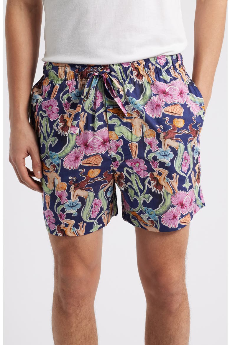 Ben Calypso Pajama Shorts, Main, color, BLUE