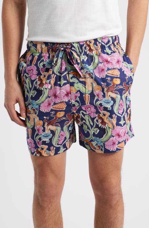 The Lazy Poet Ben Calypso Pajama Shorts in Blue  product