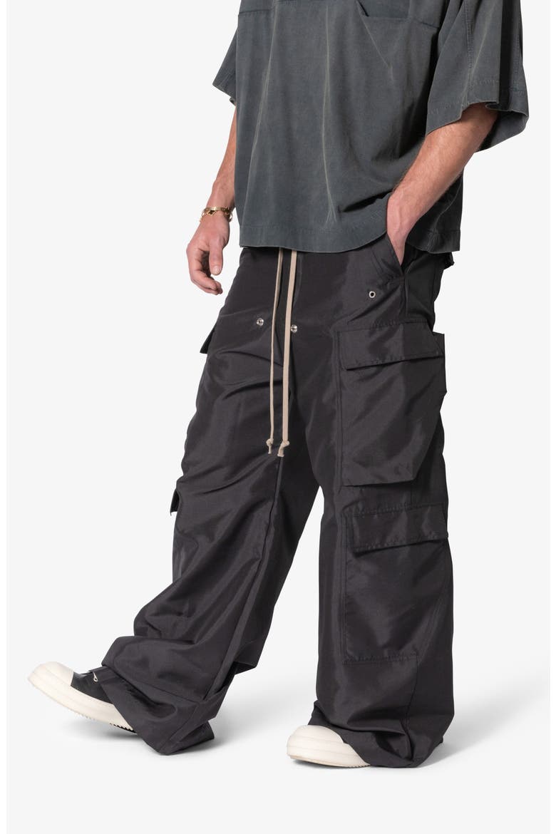 Rave Oversize Double Cargo Pocket Pants, Alternate, color, BLACK
