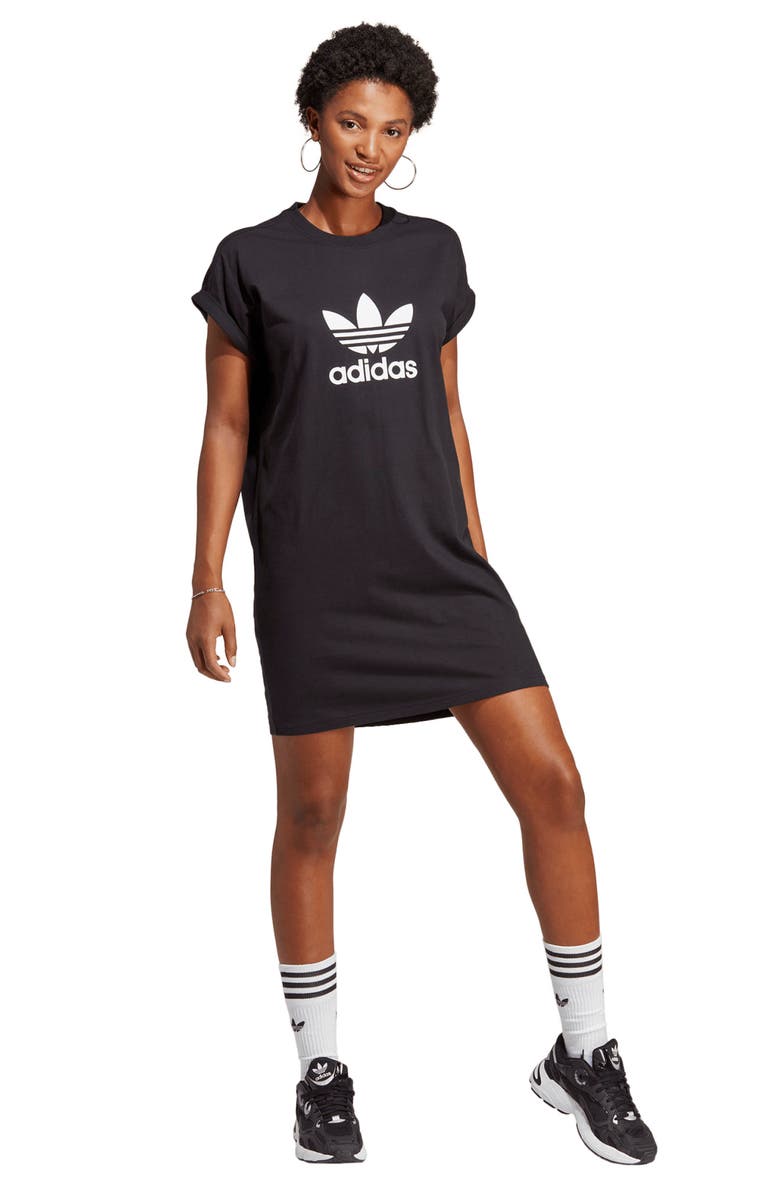 adidas Originals Cotton T-Shirt Dress, Alternate, color, 